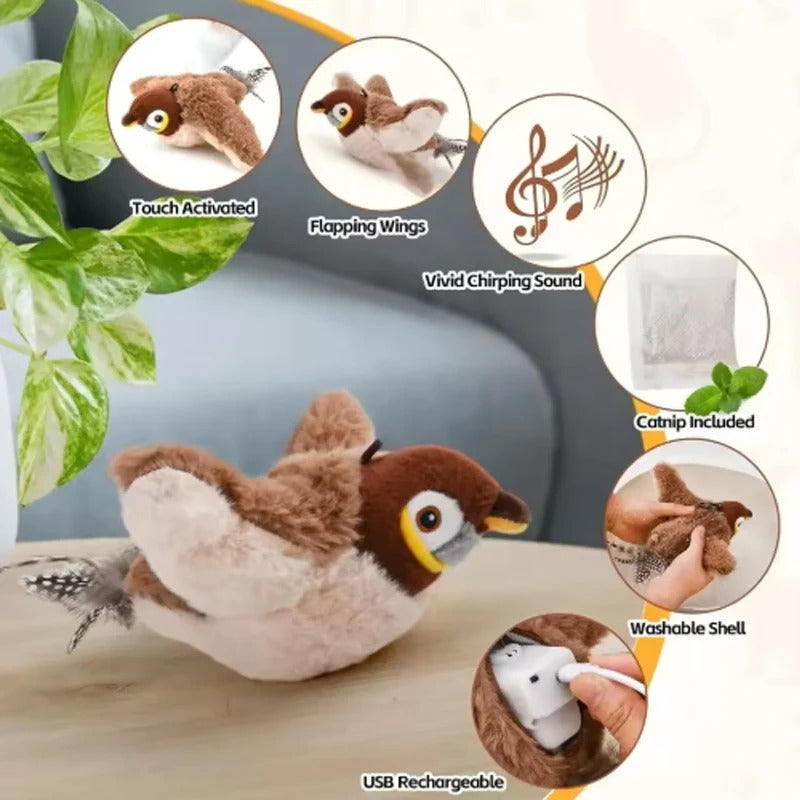 PawMotion Electric Flapping Bird Cat Toy