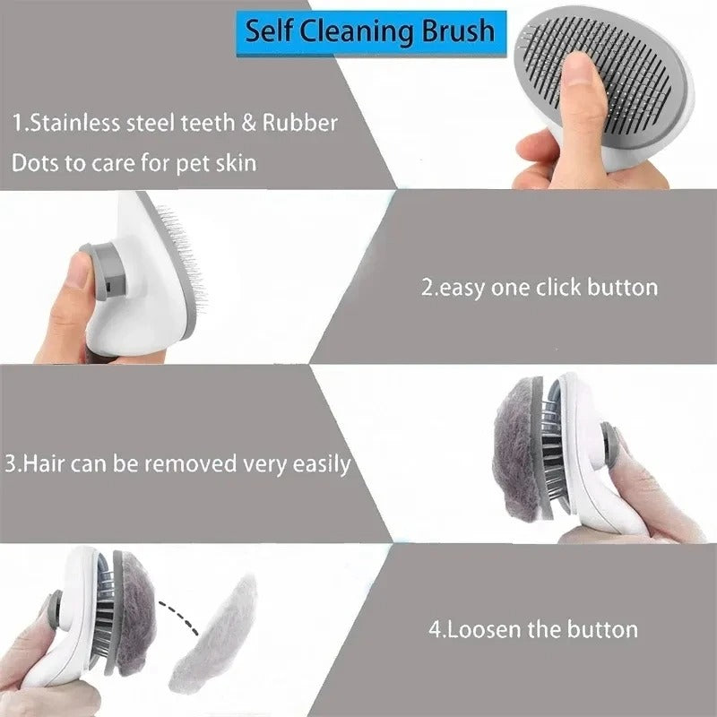 PawMotion Self-Cleaning Pet Hair Brush
